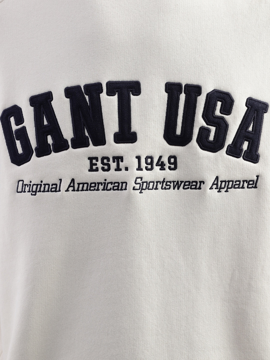 Gant Men Cream Colour Blocked Round Neck Sweatshirt