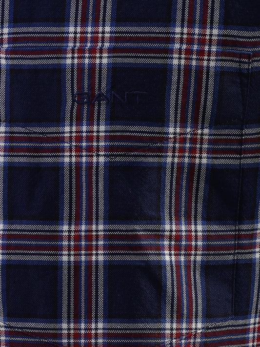 Gant Blue Checked Regular Fit Shirt