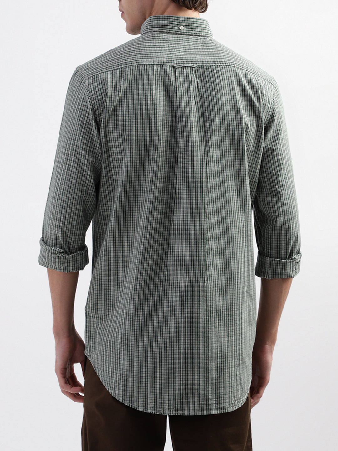 Gant Green Checked Regular Fit Shirt