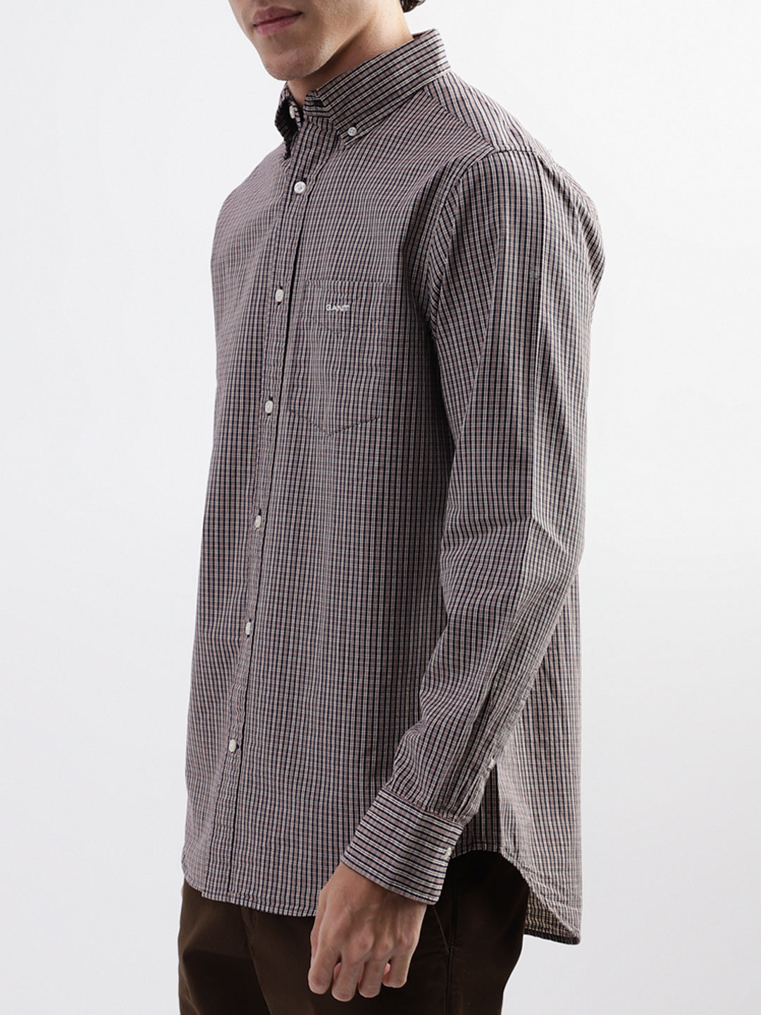 Gant Blue Checked Regular Fit Shirt