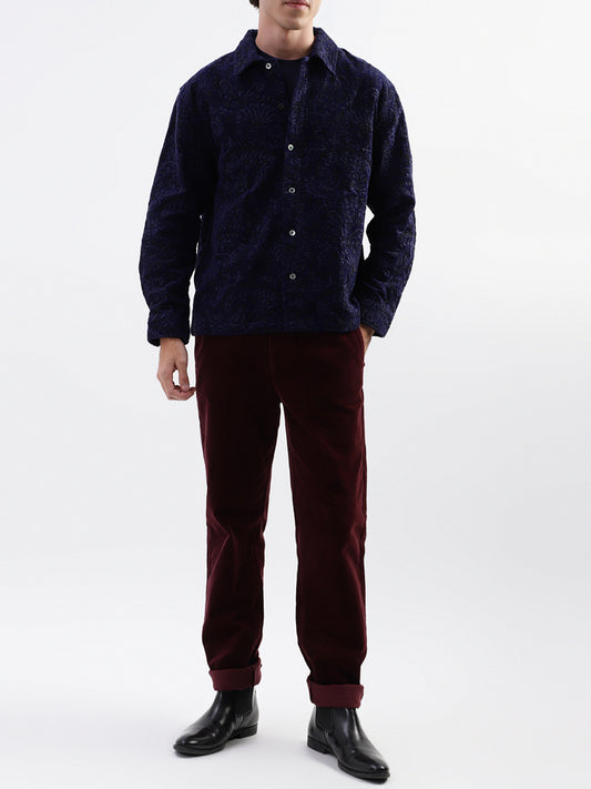 Gant Blue Embroidery Relaxed Fit Shirt