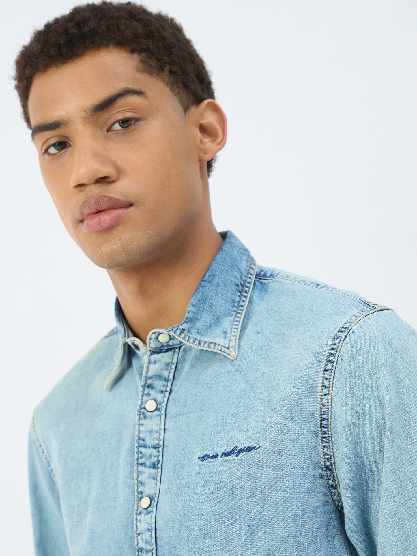 True Religion Men Blue Collar Shirt