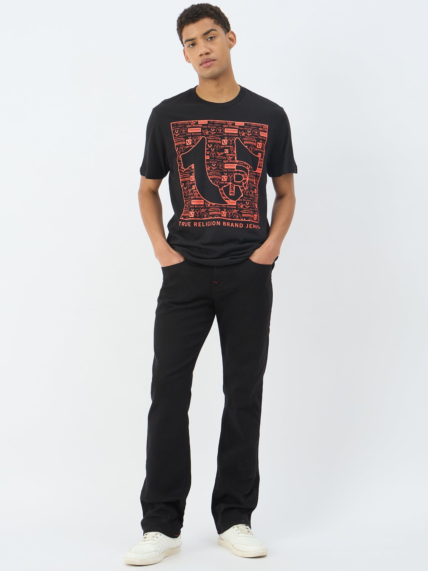 True Religion Men Black Round Neck Tshirt