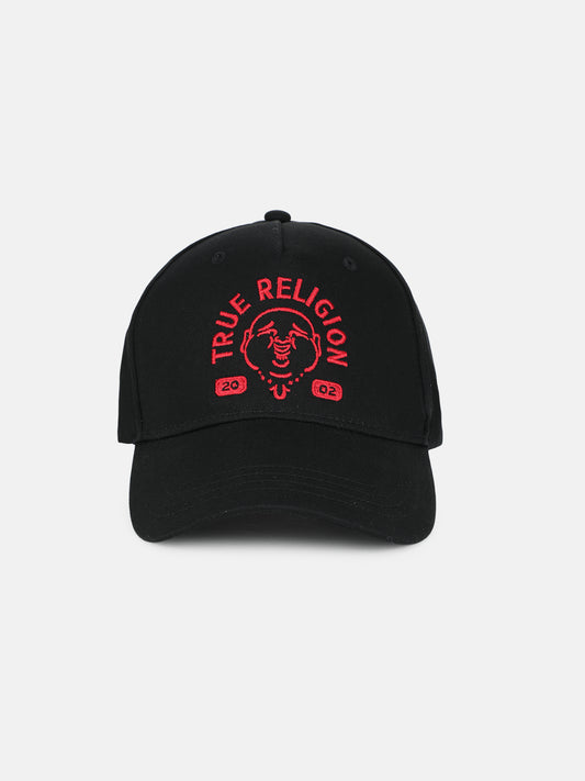 True Religion Men Black Embroidered Cap