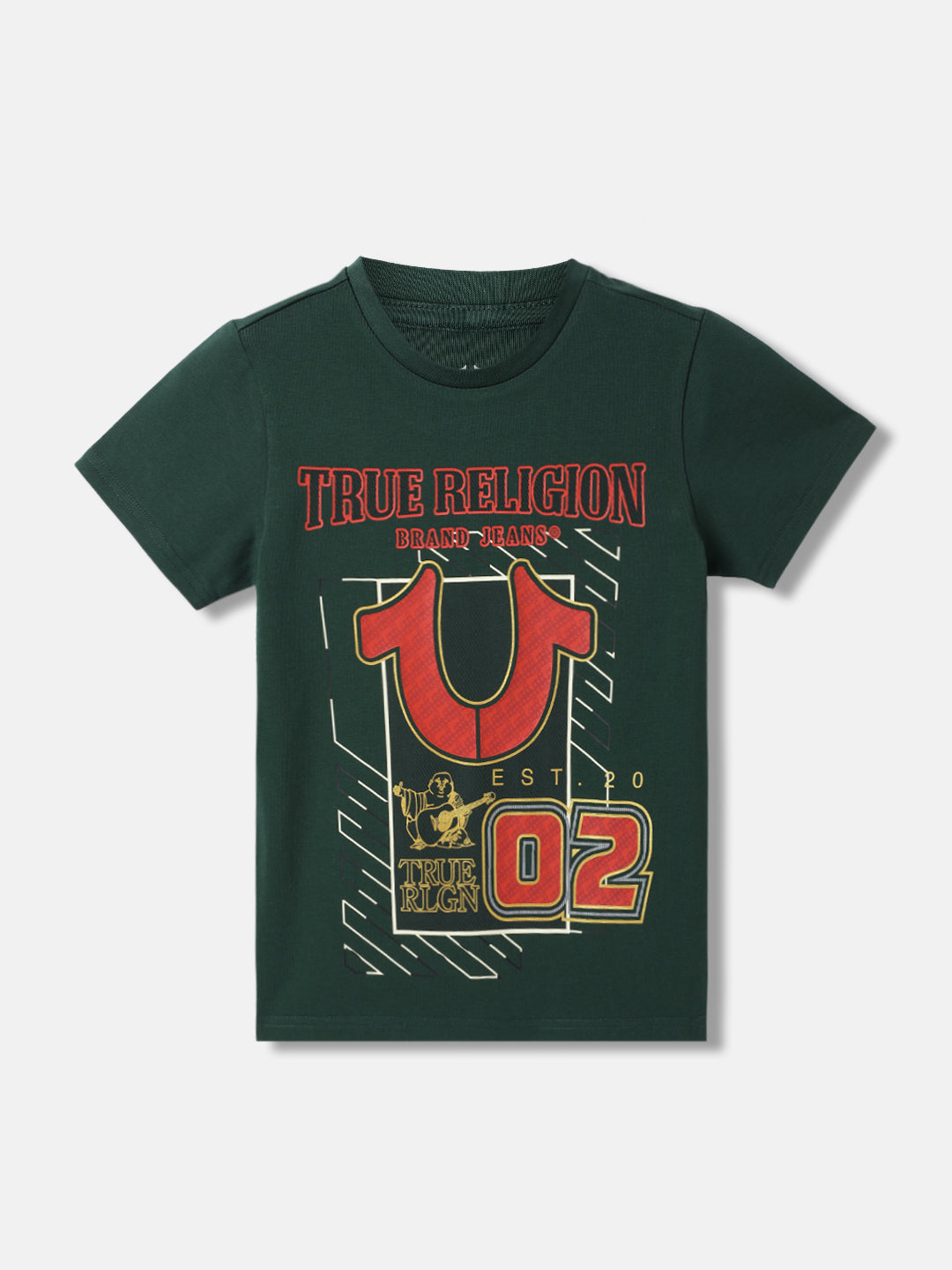 True Religion Kids Green Fashion Logo Regular Fit T-Shirt