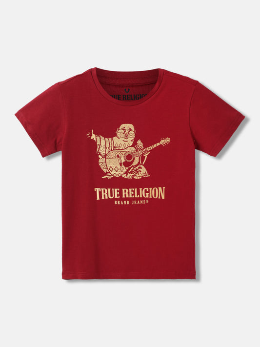 True Religion Kids Maroon Fashion Logo Regular Fit T-Shirt