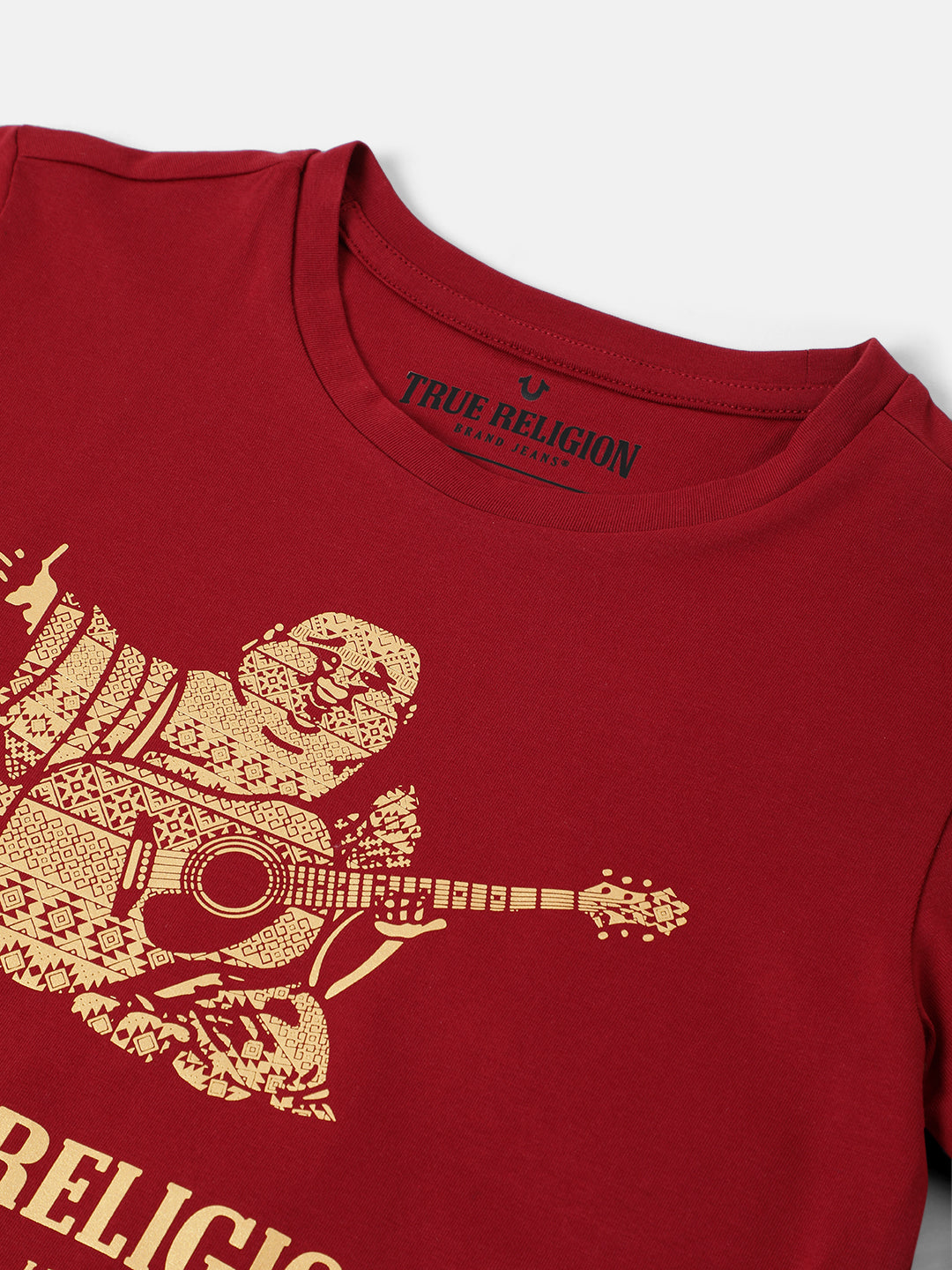 True Religion Kids Maroon Fashion Logo Regular Fit T-Shirt