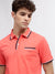 Gant Men Coral Solid Polo Collar Short Sleeves T-Shirt