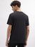 Gant Men Black Printed Round Neck Short Sleeves T-Shirt