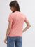 Gant Women Orange Solid Round Neck Short Sleeves T-Shirt