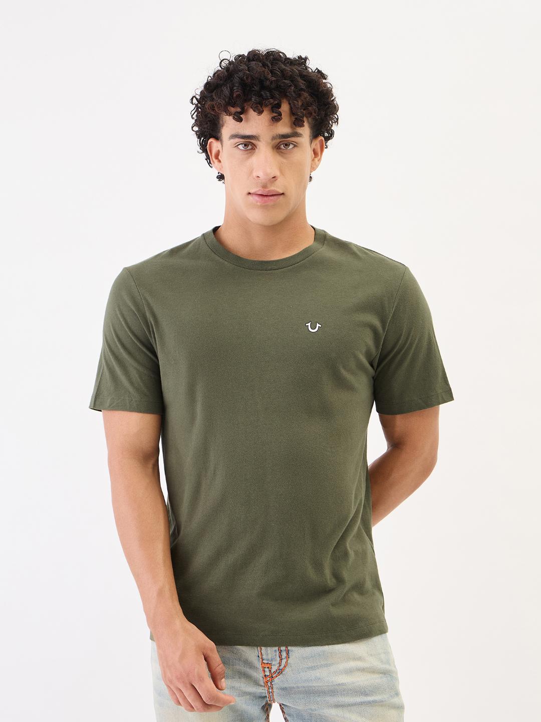 True Religion Men Green Round Neck Tshirt