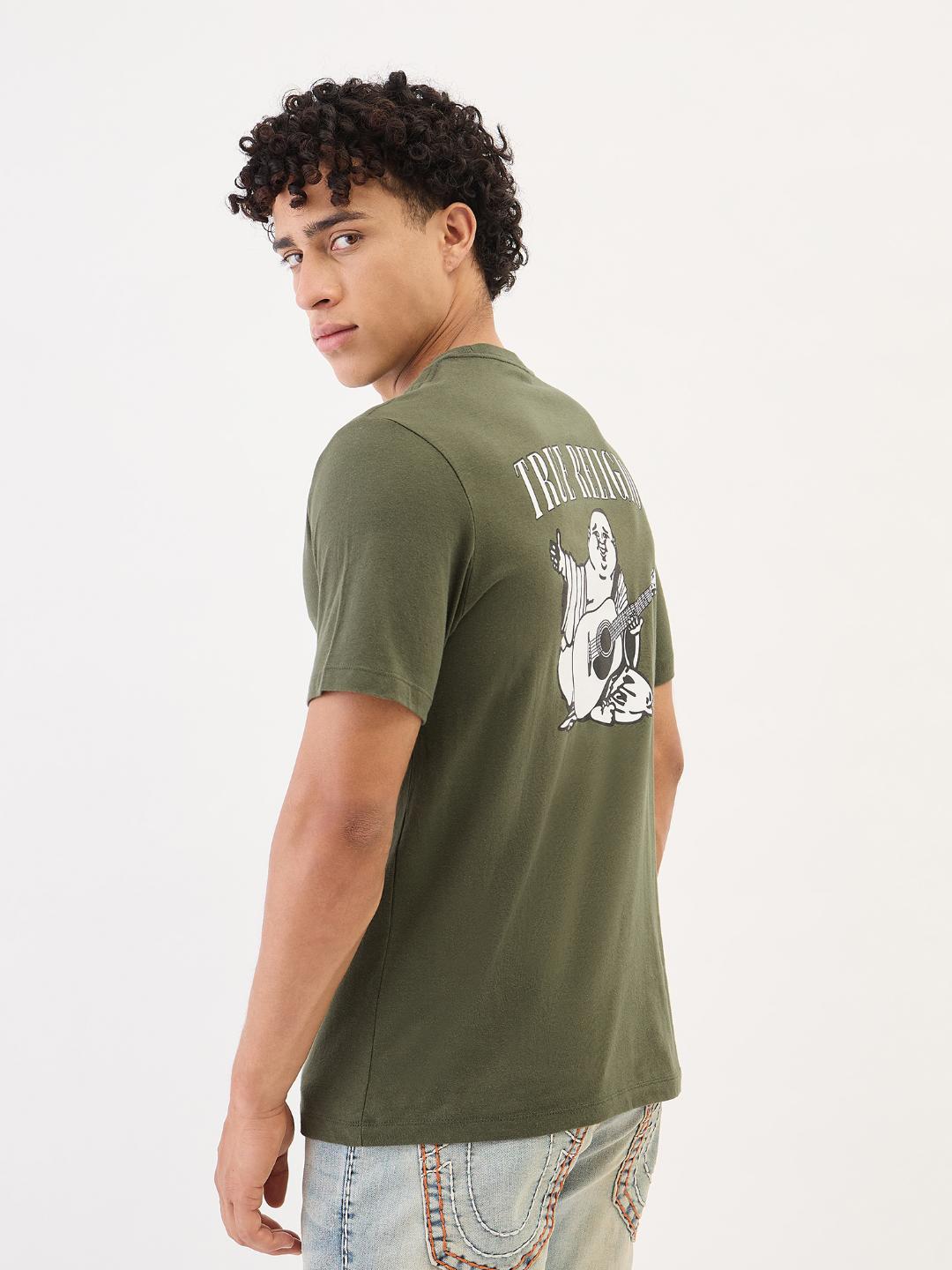 True Religion Men Green Round Neck Tshirt