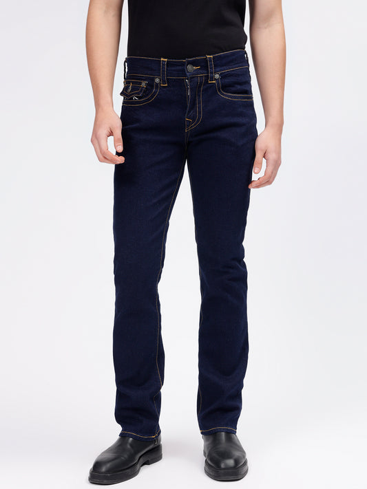 True Religion Men Blue Straight Fit Mid-Rise Non Stretchable Jeans