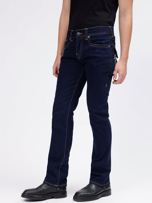 True Religion Men Blue Straight Fit Mid-Rise Non Stretchable Jeans