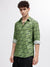 True Religion Men Green Printed Spread Collar Full Sleeves Shirt