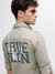 True Religion Men Grey Solid Shirt Collar Full Sleeves Shirt