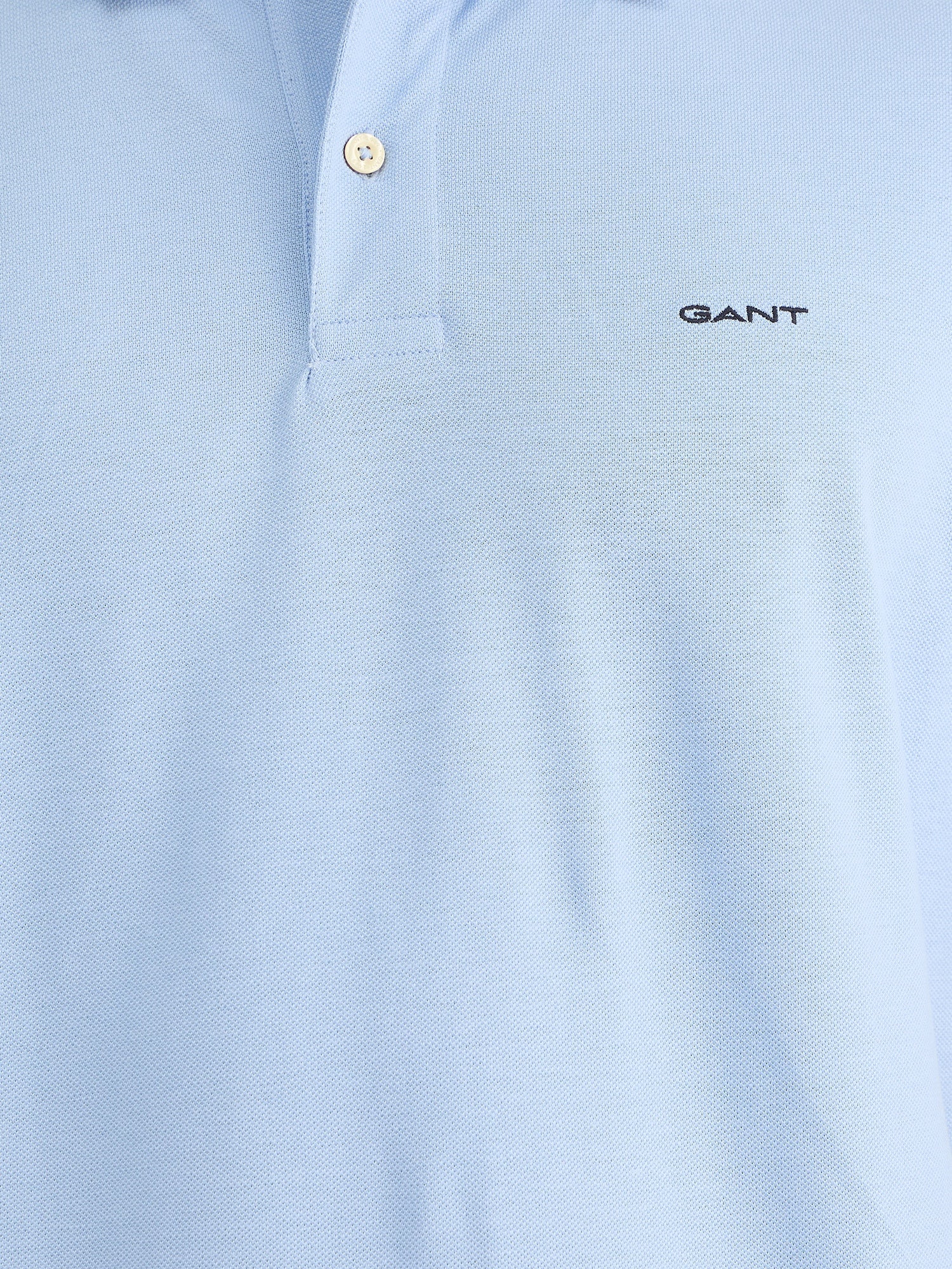 Gant Men Blue Regular Fit Solid Polo Tshirt