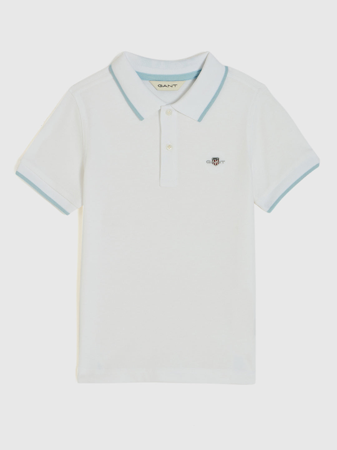 Gant Boys White Short Sleeves Polo Tshirt