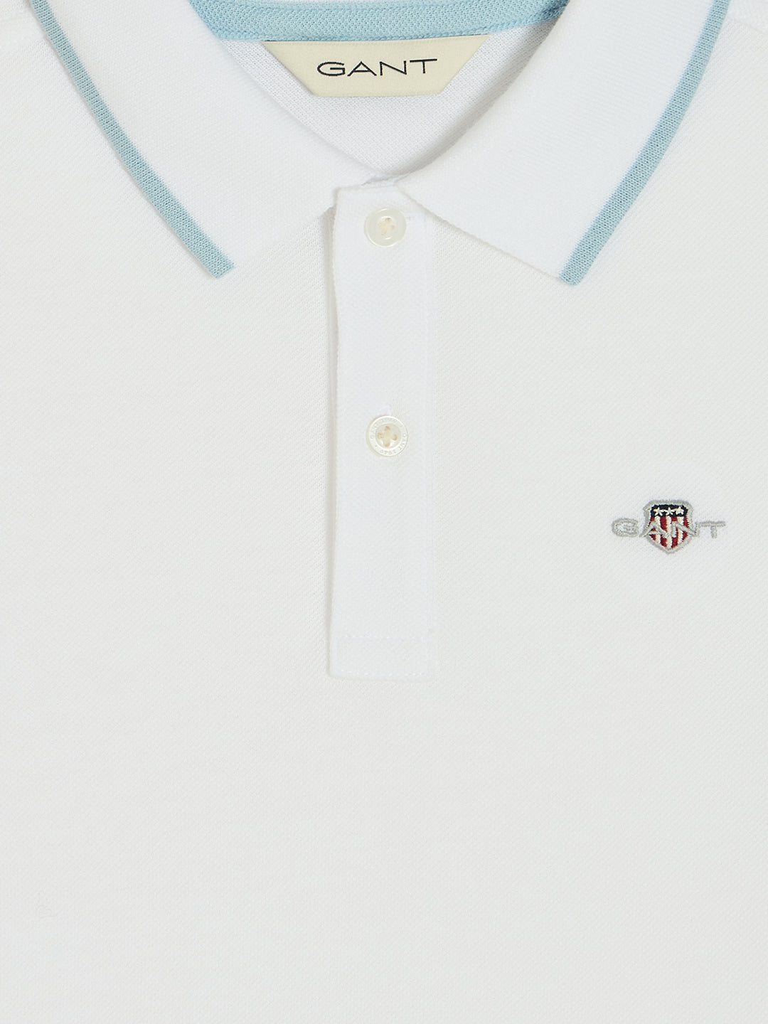 Gant Boys White Short Sleeves Polo Tshirt