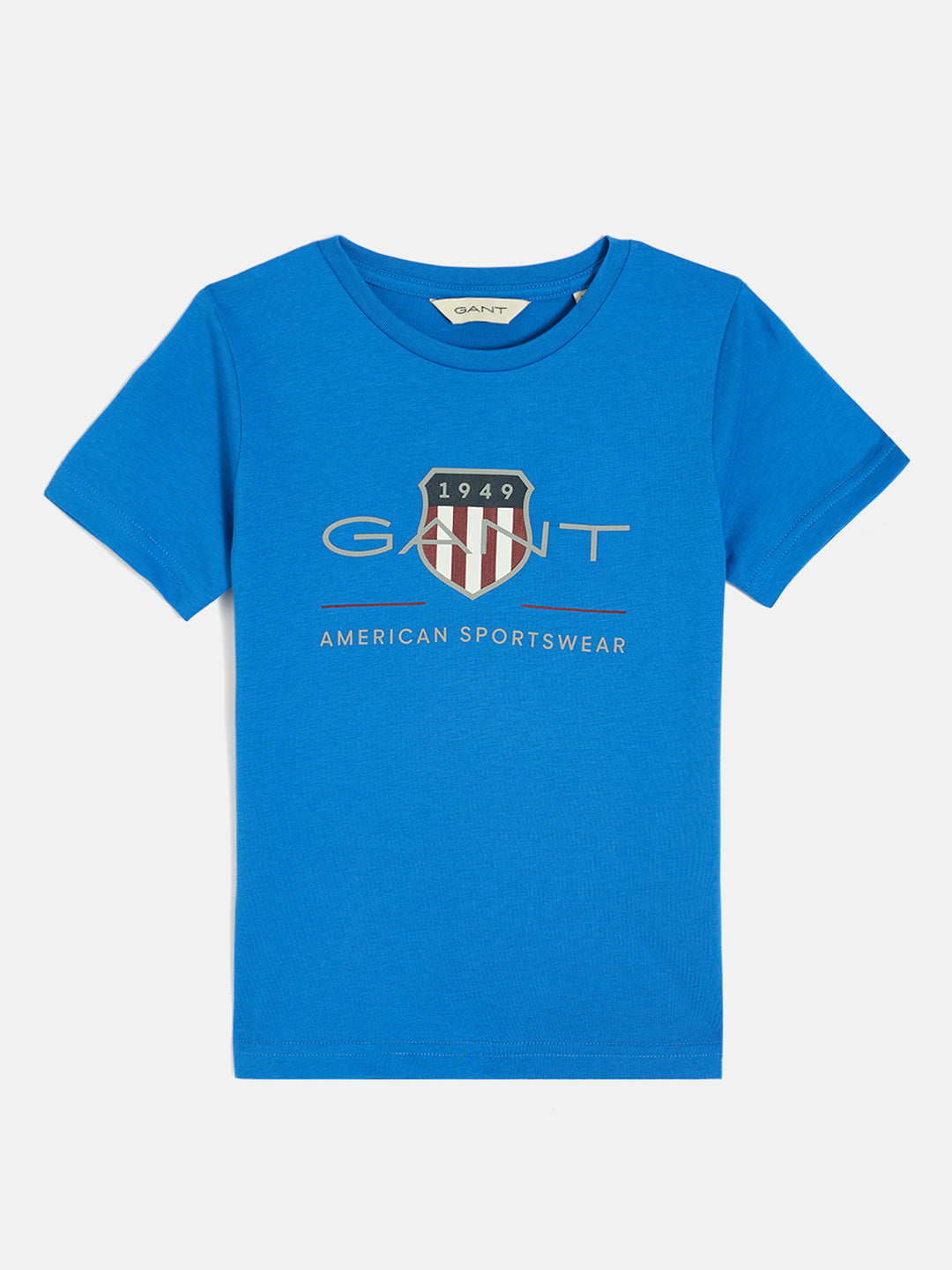 Gant Boys Blue Round Neck Short Sleeves T-Shirt