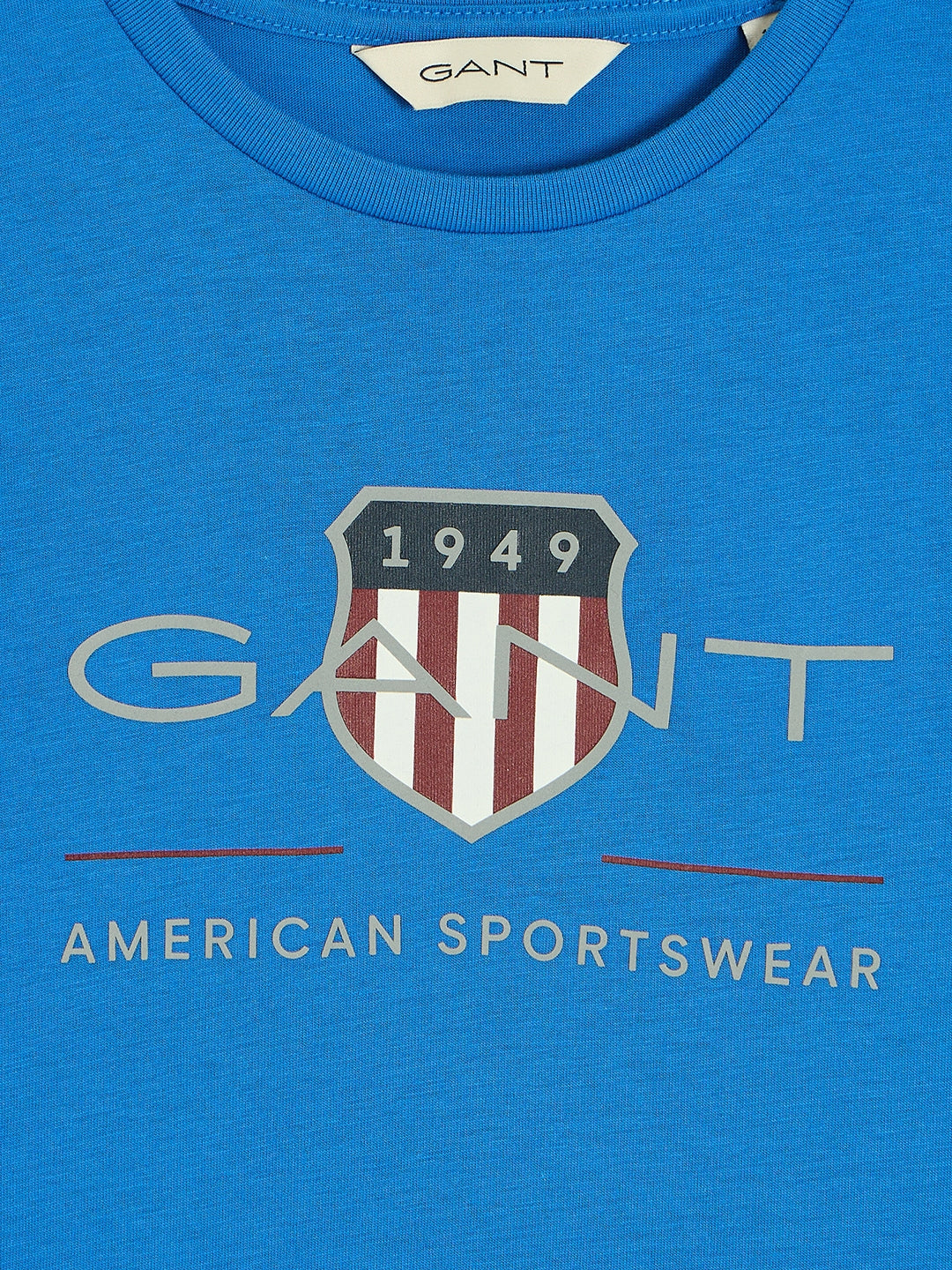 Gant Boys Blue Round Neck Short Sleeves T-Shirt