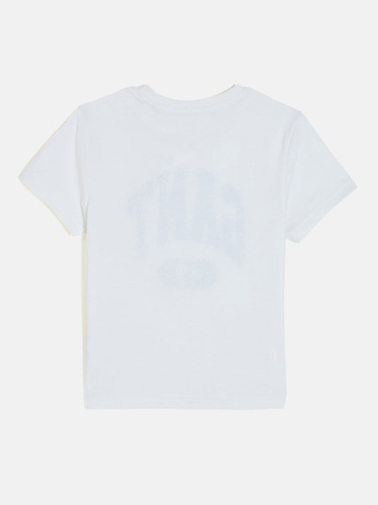 Gant Boys White Round Neck Short Sleeves T-Shirt