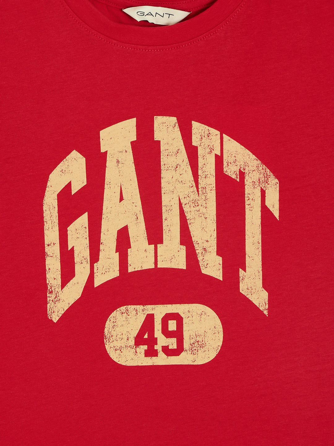 Gant Boys Red Round Neck Short Sleeves T-Shirt