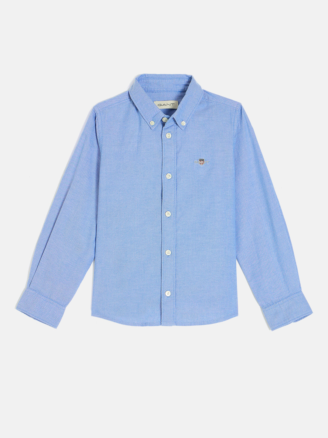 Gant Boys Blue Button Down Collar Full Sleeves Shirt