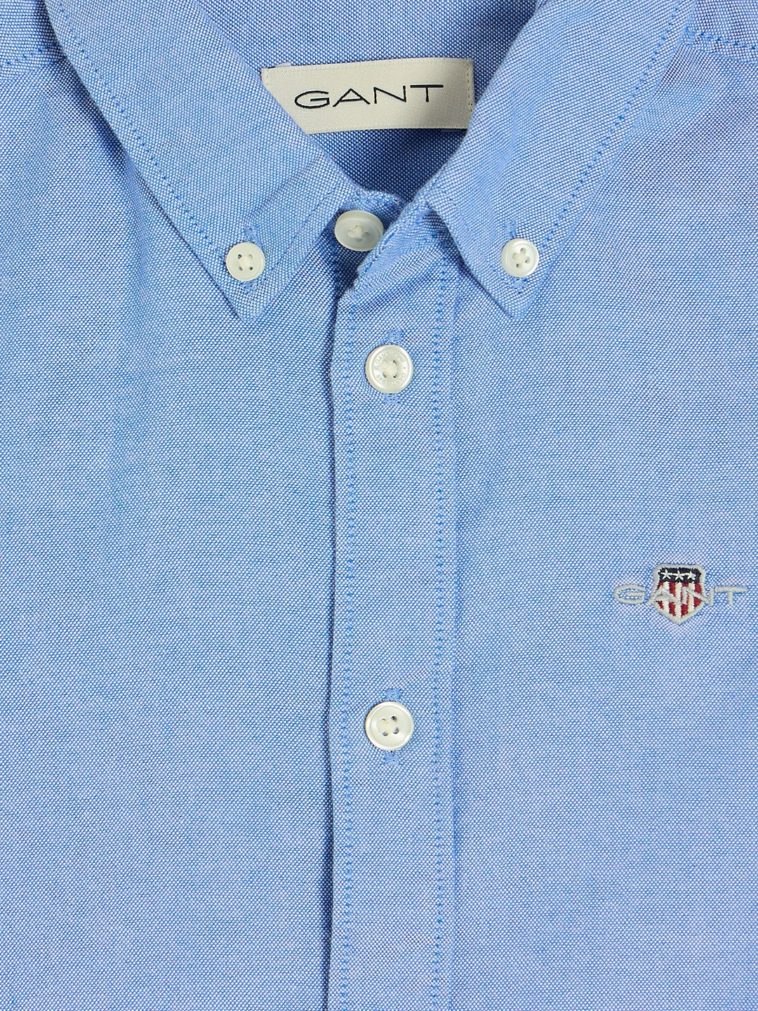 Gant Boys Blue Button Down Collar Full Sleeves Shirt