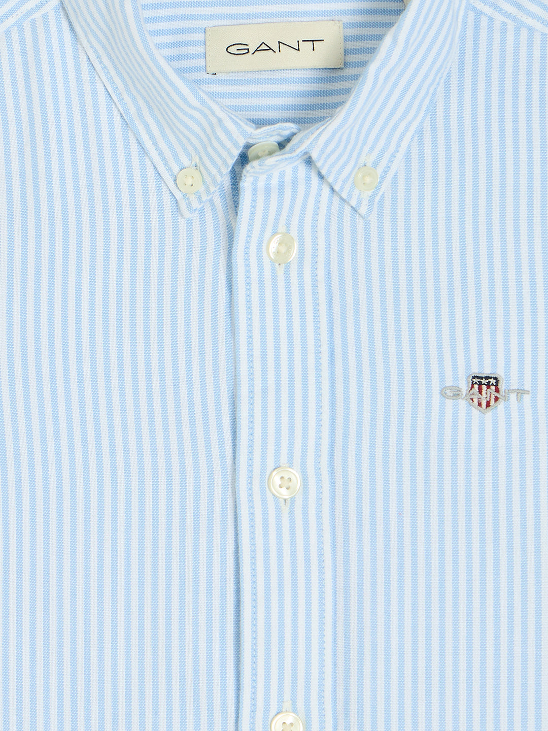 Gant Boys Blue Button Down Collar Full Sleeves Shirt