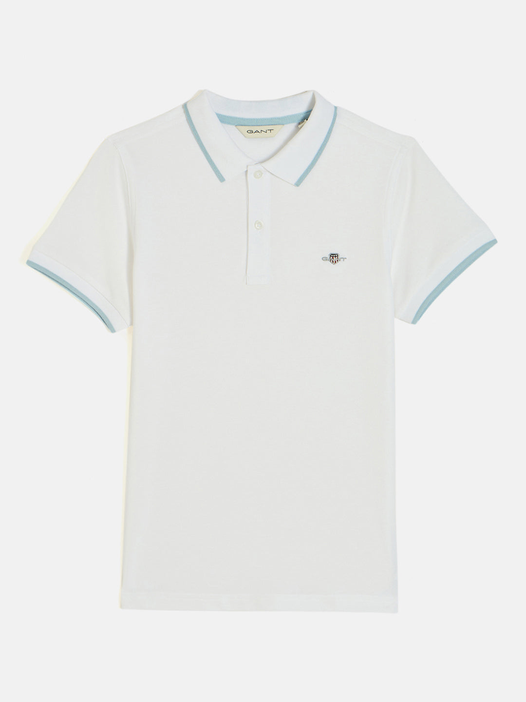 Gant Boys White Short Sleeves Polo Tshirt