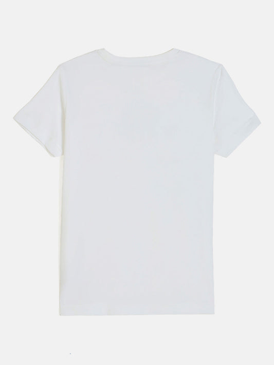 Gant Boys White Round Neck Short Sleeves T-Shirt