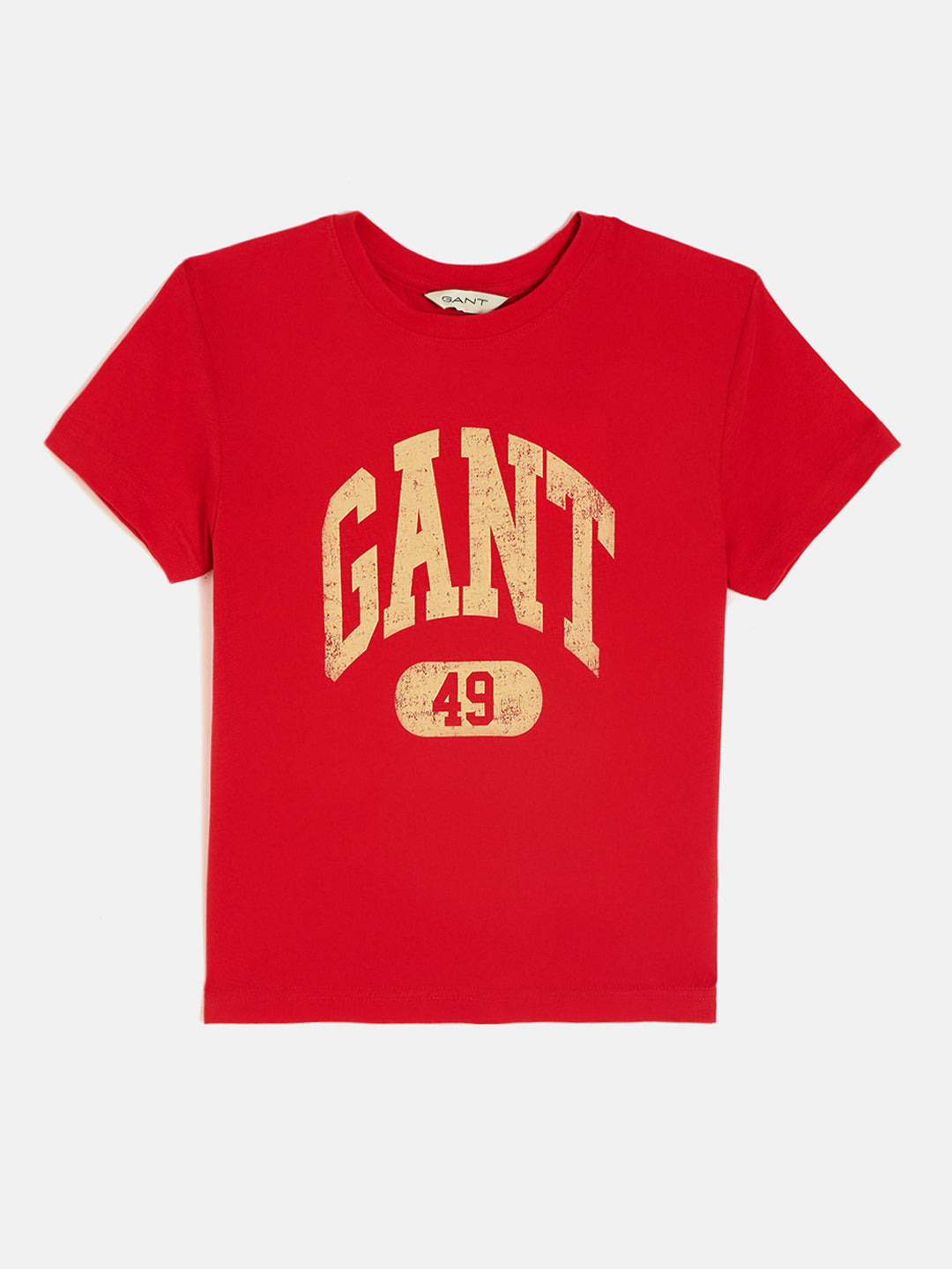 Gant Boys Red Round Neck Short Sleeves T-Shirt