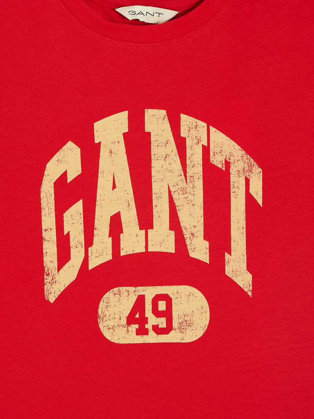 Gant Boys Red Round Neck Short Sleeves T-Shirt