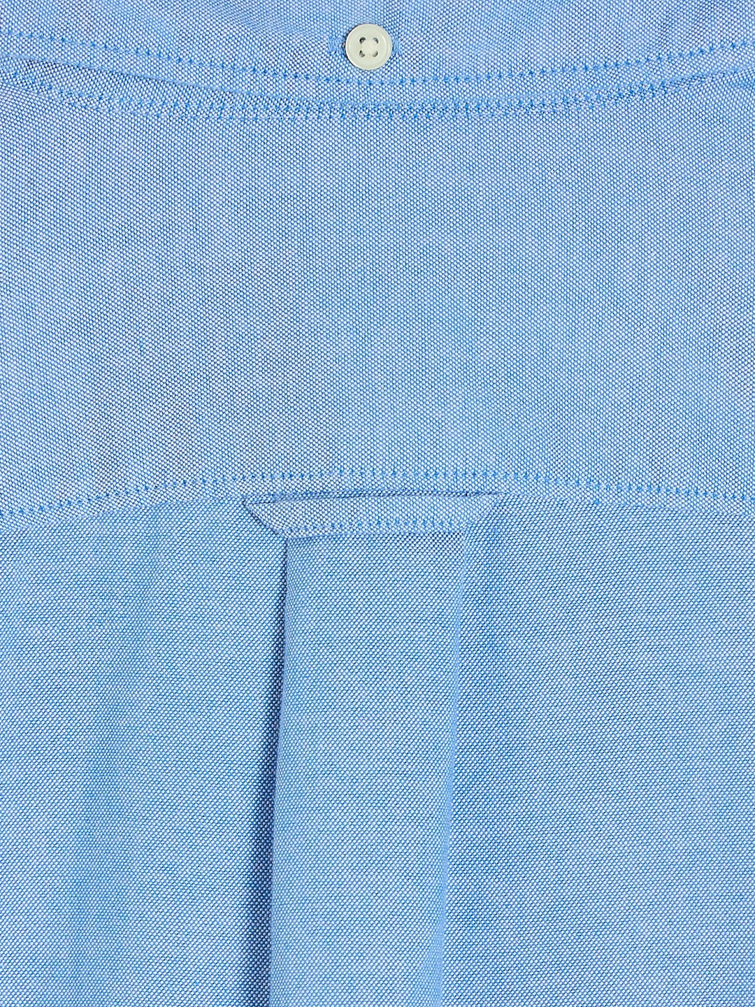 Gant Boys Blue Button Down Collar Full Sleeves Shirt