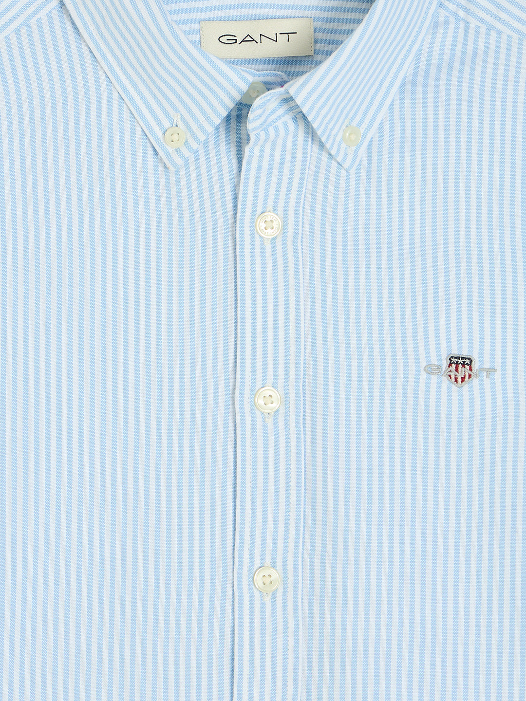 Gant Boys Blue Button Down Collar Full Sleeves Shirt