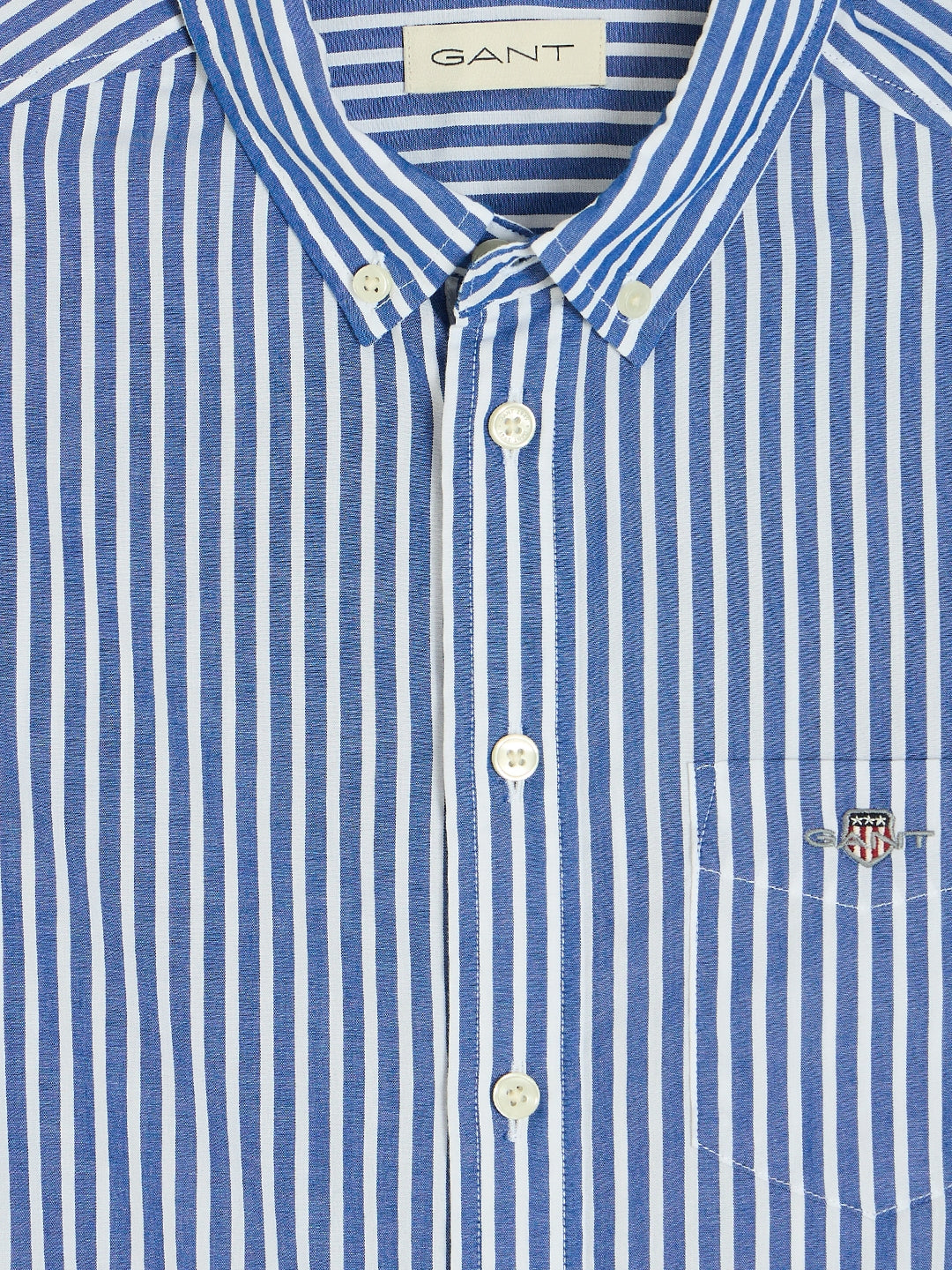 Gant Boys Blue Button Down Collar Full Sleeves Shirt