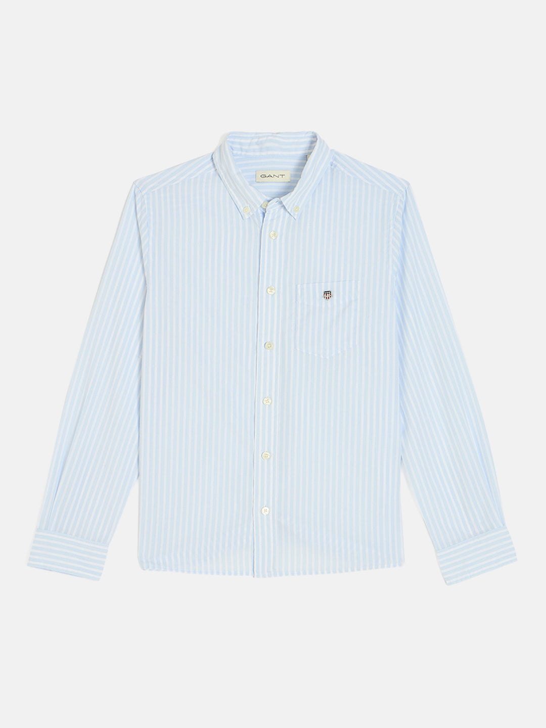Gant Boys Blue Button Down Collar Full Sleeves Shirt