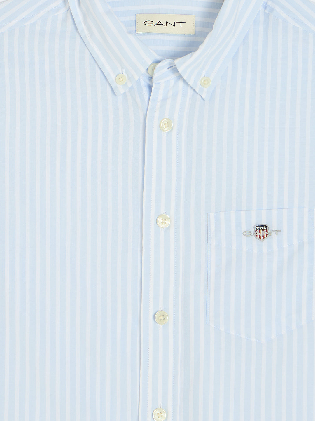 Gant Boys Blue Button Down Collar Full Sleeves Shirt