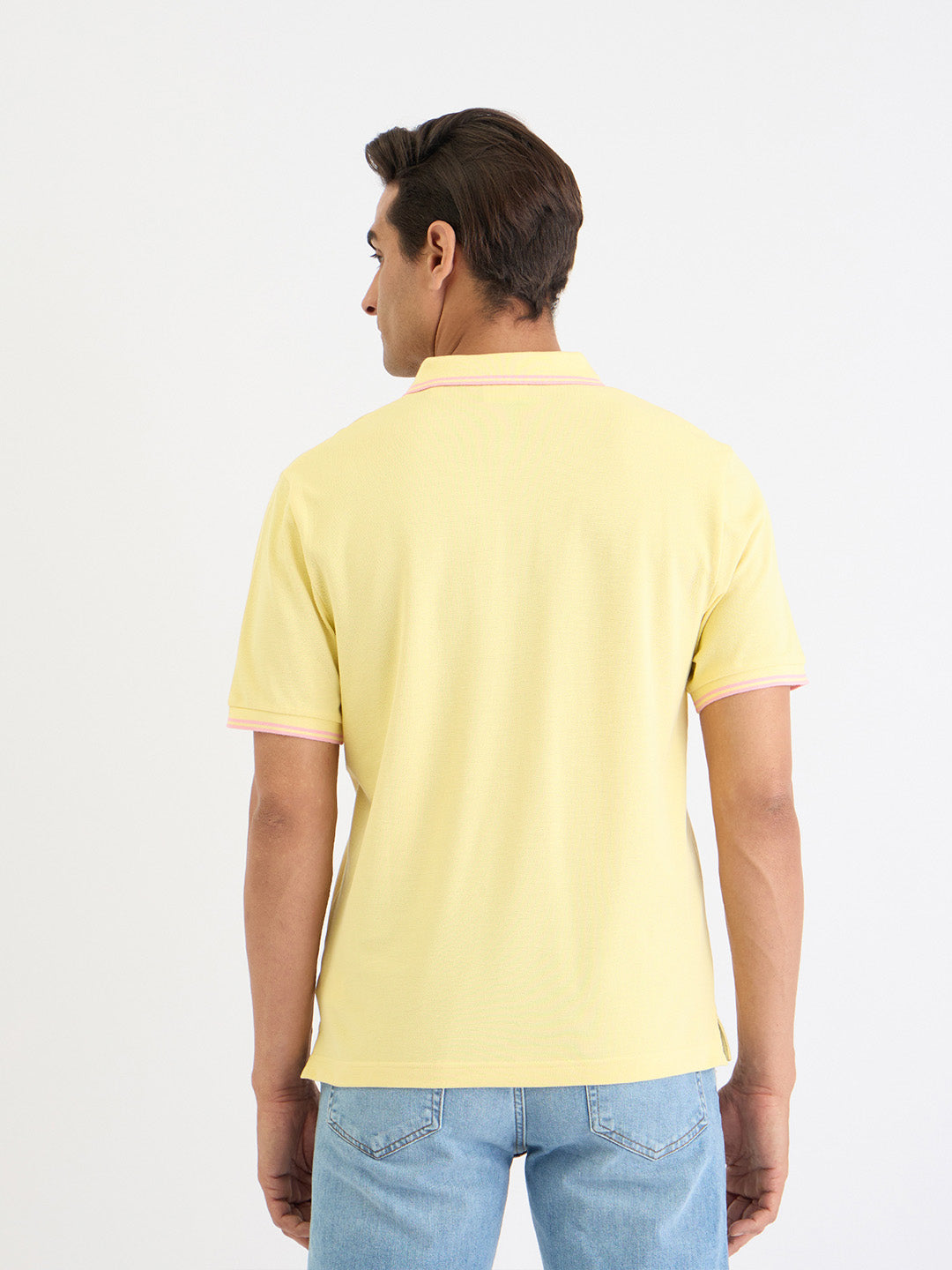 Gant Men Yellow Solid Polo Tshirt