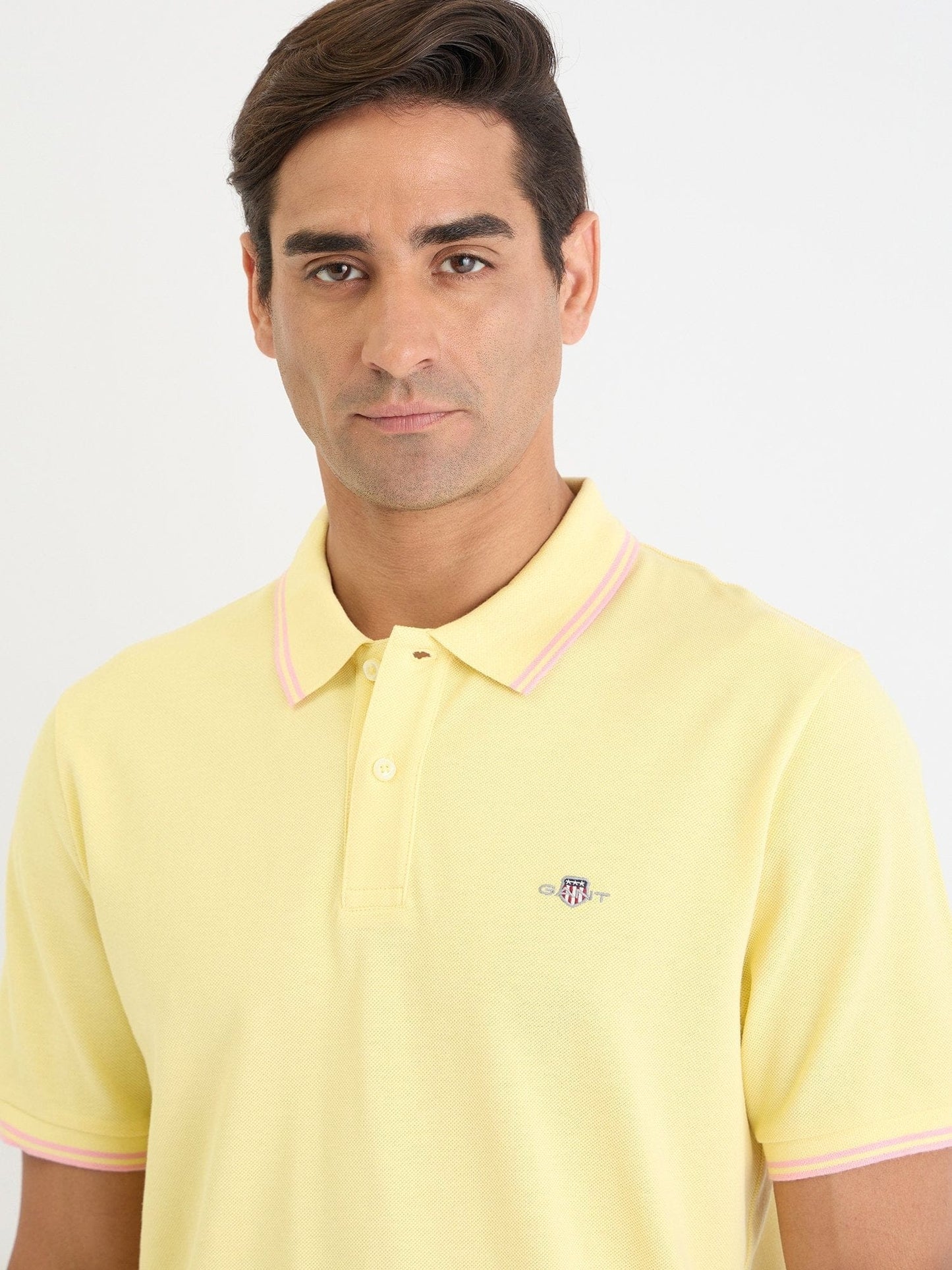 Gant Men Yellow Solid Polo Tshirt