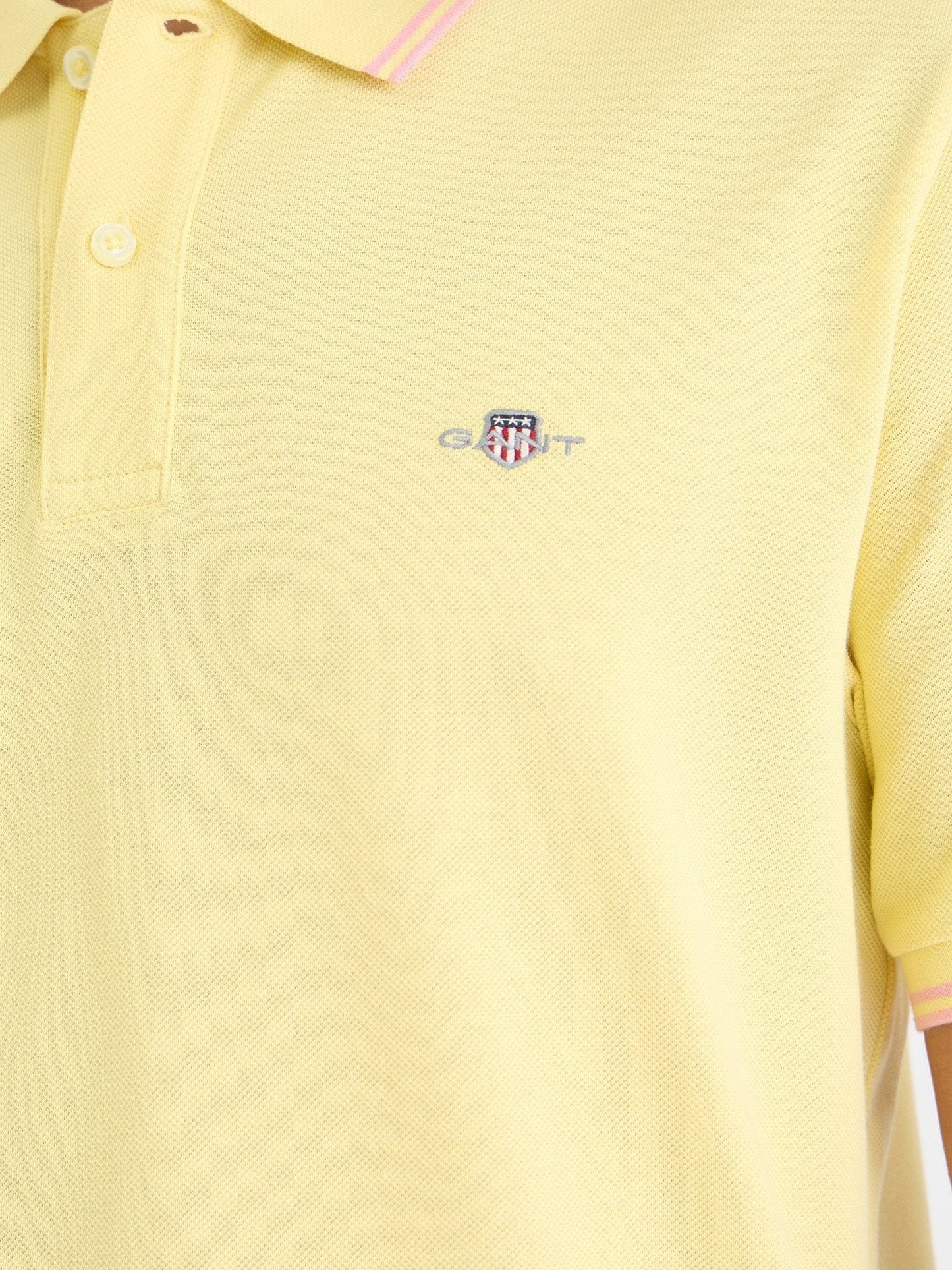 Gant Men Yellow Solid Polo Tshirt