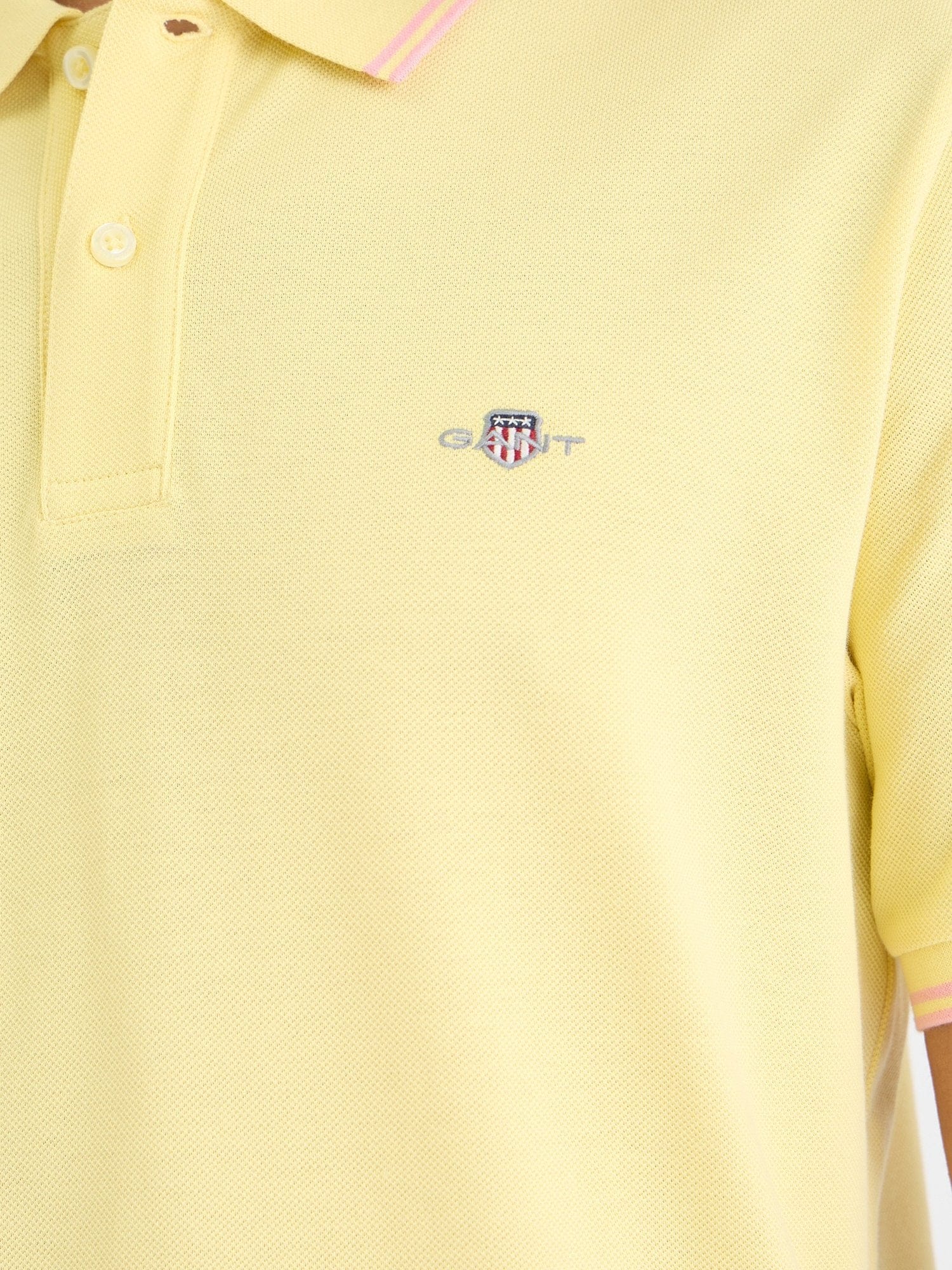 Gant Men Yellow Solid Polo Tshirt