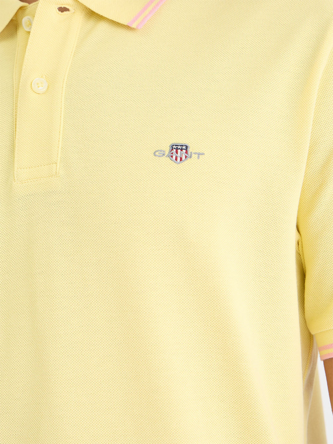 Gant Men Yellow Solid Polo Tshirt