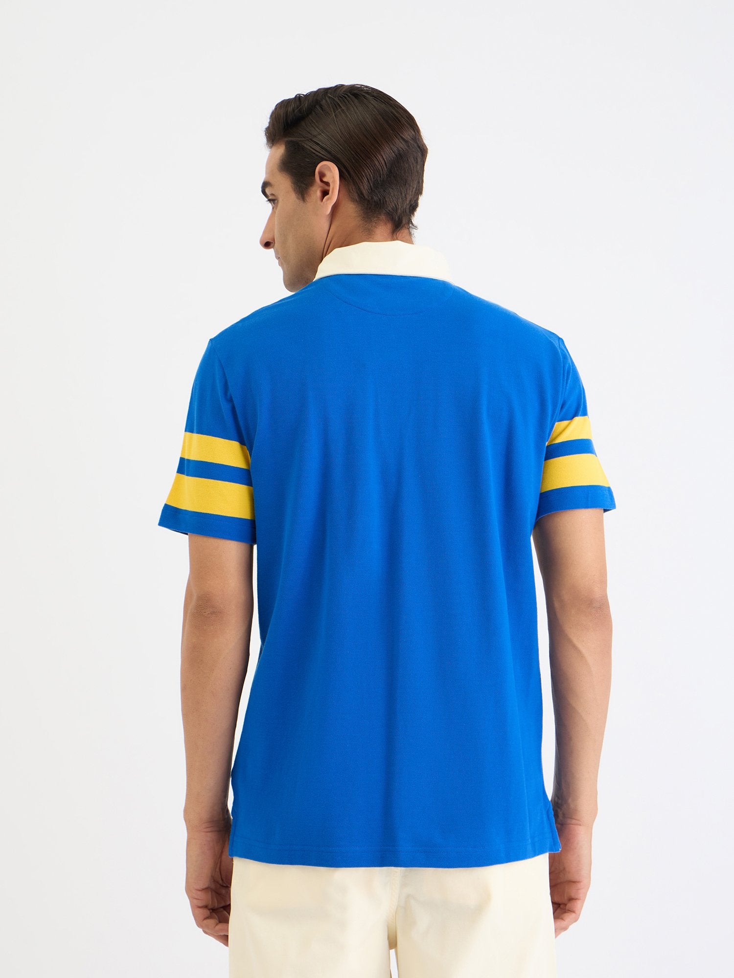 Gant Men Blue Block Print Polo Tshirt