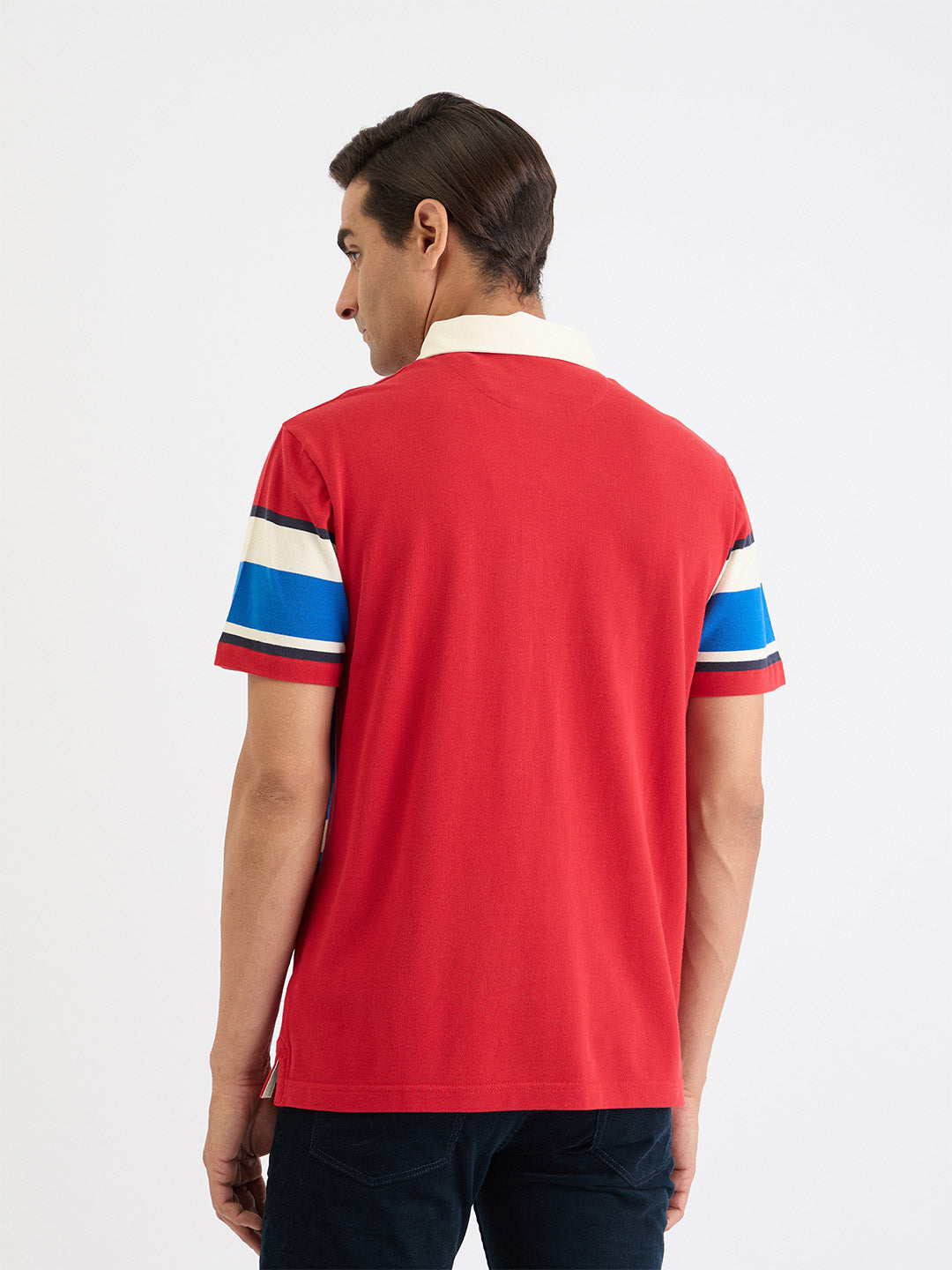 Gant Men Red Block Print Polo Tshirt