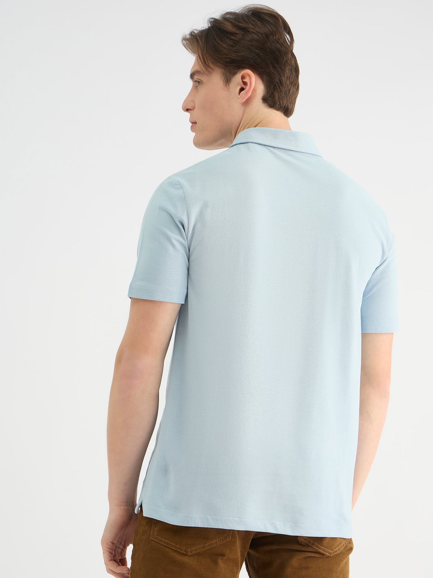 Gant Men Blue Regular Fit Solid Polo Tshirt