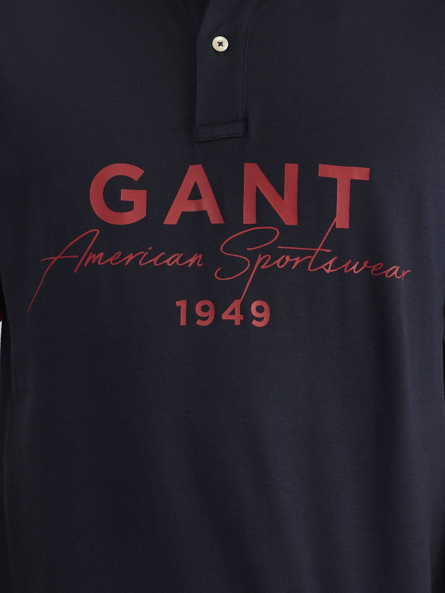 Gant Men Blue Regular Fit Solid Polo Tshirt