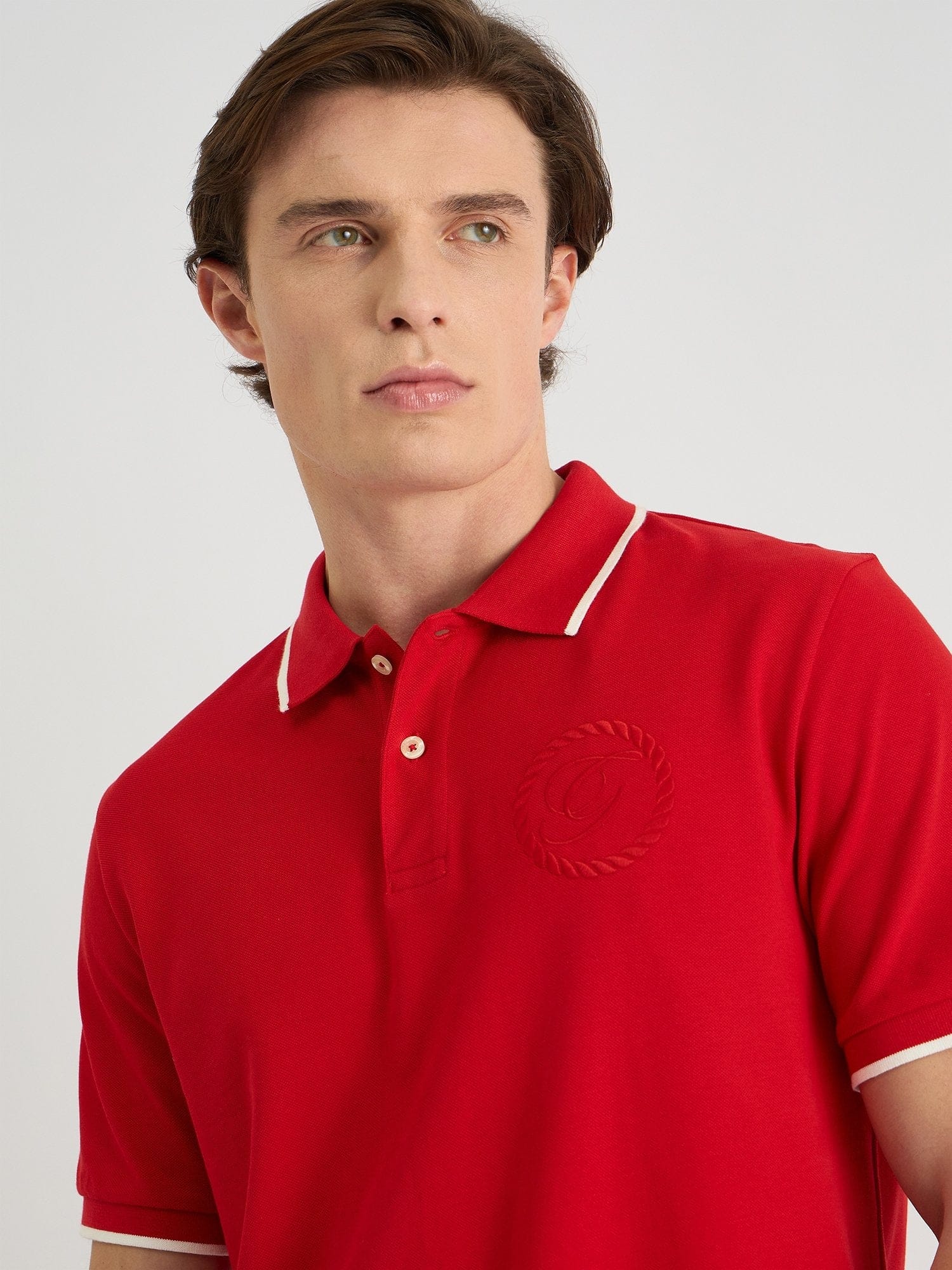 Gant Men Red Regular Fit Solid Polo Tshirt