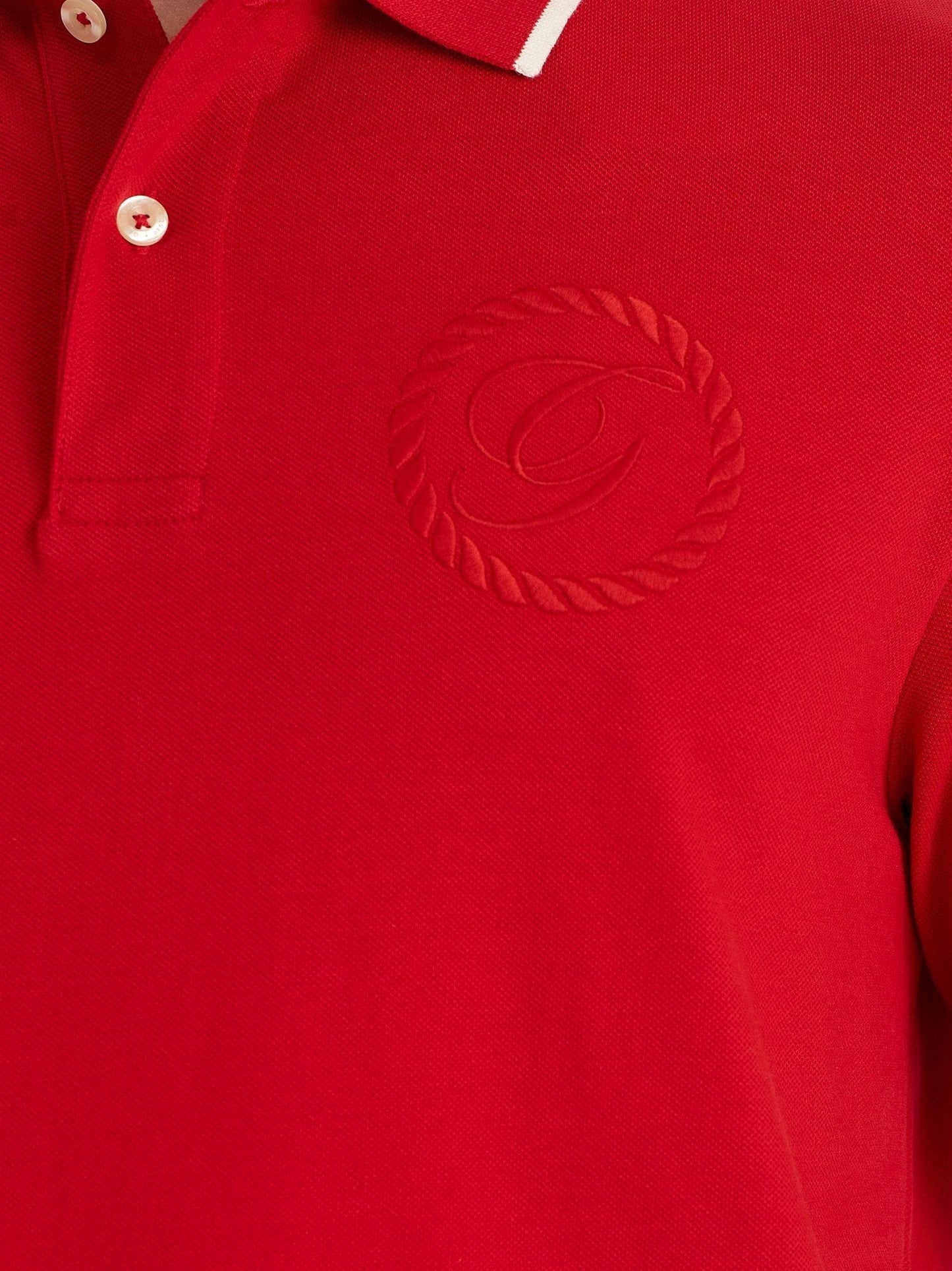 Gant Men Red Regular Fit Solid Polo Tshirt